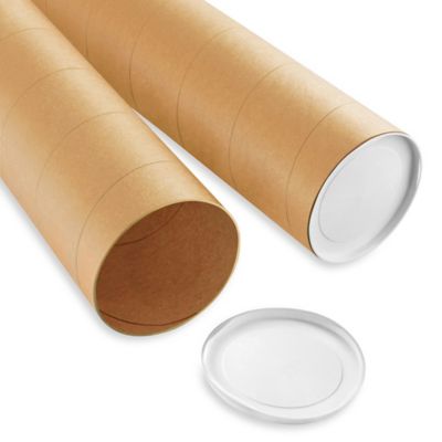 Custom Kraft Mailing Tubes with End Caps - 8 x 25" S-22019