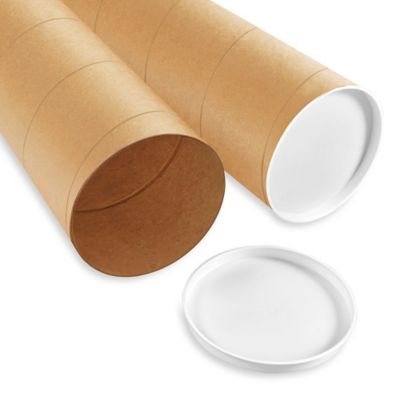 2.51 x 72 .080 Wall Kraft Shipping Tube With Metal End Caps - Industrial  & Shippers Supply