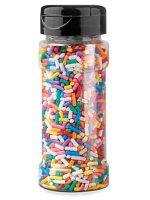 Plastic Spice Jars - 2 oz, Unlined, Black Cap - ULINE - Qty of 48 - S-22045BL