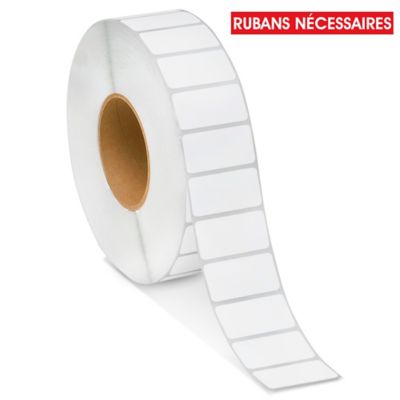 Industrial Weatherproof Thermal Transfer Labels - Polypropylene, White, 2 x 1", Ribbons Required S-22059
