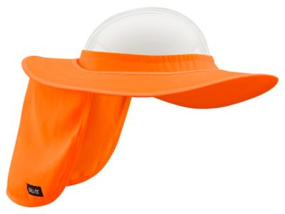 Hard Hat Sun Shade - Orange - ULINE - Qty of 2 - S-22071O