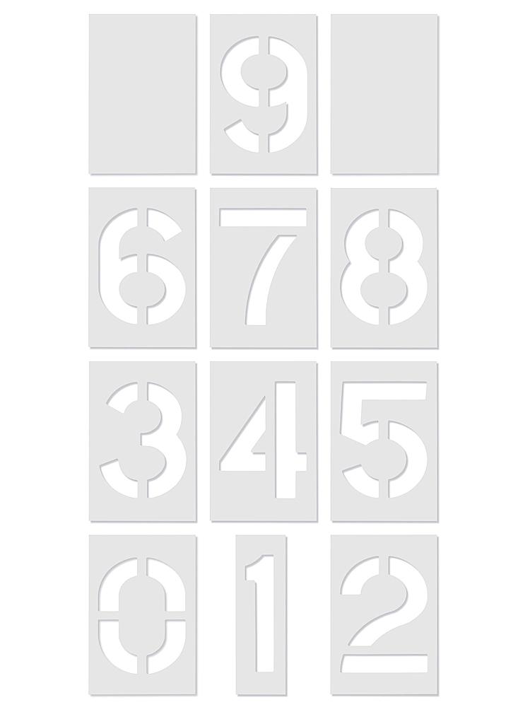 Parking Lot Number Stencils KITS & Individual Numbers