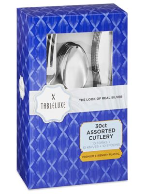 Silver Plastic Utensils S-22099