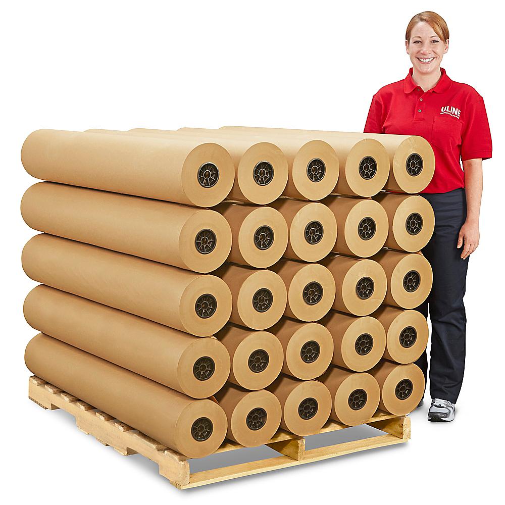 40 lb Kraft Paper Roll Skid Lot - 48 x 900
