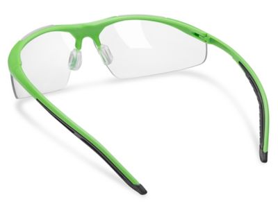 Jayhawk™ Safety Glasses - Lime Frame, Clear Lens S-22188L-C - Uline