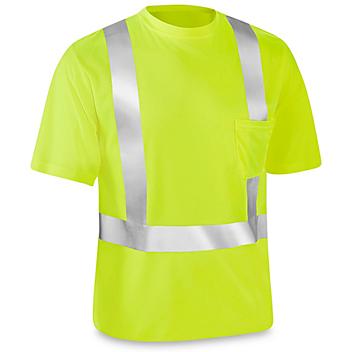 Class 2 Breathable Hi-Vis T-Shirt - Lime, Large S-22189G-L