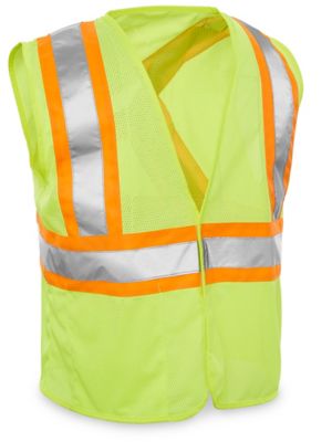 Class 2 Standard Hi-Vis Safety Vest - Orange, L/XL S-22222O-L - Uline