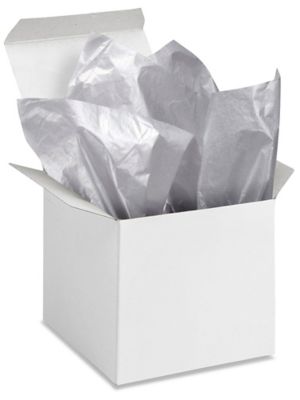 Tissue Paper Sheets 15 x 20", Metallic Silver S22253SIL Uline