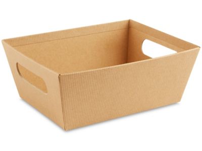 Market Trays - 9 x 7 x 3, Kraft - ULINE - S-22254KRFT