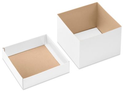 Cajas de Alto Brillo para Regalo - 10 x 10 x 8, Blancas, 25 x 25
