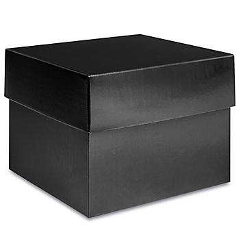 High Gloss Gift Boxes - 8 x 8 x 6", Black S-22271