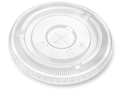 Uline Crystal Clear Plastic Lid - 9, 12 & 20 oz, Flat S-22278