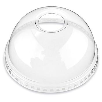 Uline Crystal Clear Plastic Lid - 9, 12 & 20 oz, Dome S-22279
