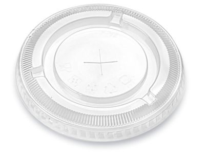 Uline Crystal Clear Plastic Lid - 16 & 24 oz, Flat S-22280