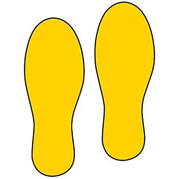 Warehouse Floor Sign - Yellow Footprints S-22286