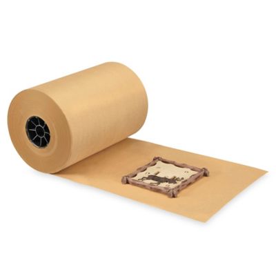 Kraft Paper Roll, 40 lb Wrapping Weight, 36 x 1,000 ft, White