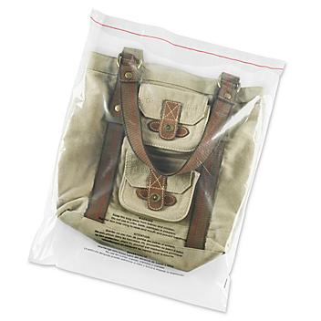 Resealable Suffocation Warning Bags - 1.5 Mil, 14 x 18" S-22303