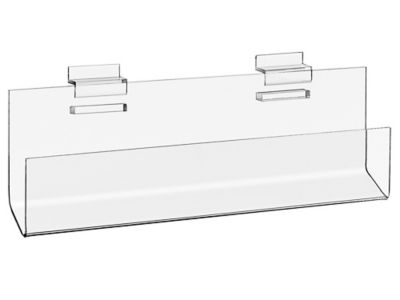 Slatwall Acrylic J-Shelves - 12 x 2 x 3 1/2" S-22312