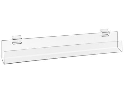 Slatwall Acrylic J-Shelves - 24 x 2 x 3 1/2" S-22313