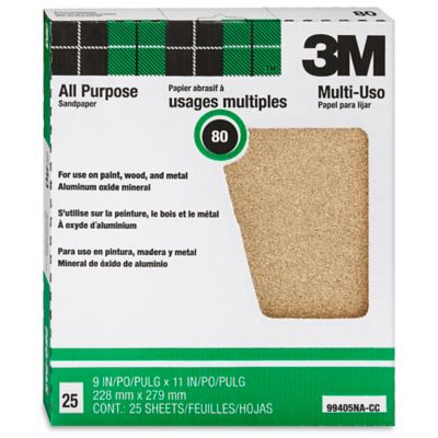 Feuilles de papier abrasif 1/3 Mastercraft de 3-2/3 x 9 po en paquet de 6