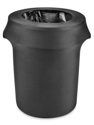 Stretch Fabric Trash Can Covers 32 Gallon Black S 22322 Uline 