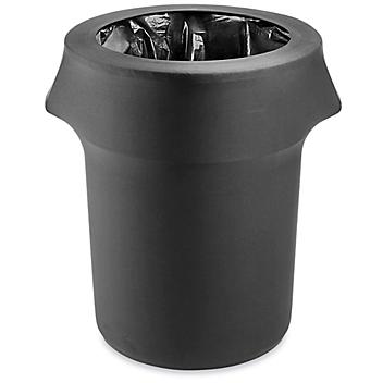 Stretch Fabric Trash Can Covers - 44-55 Gallon, Black S-22323
