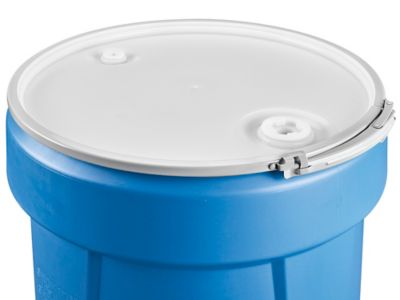 ブルームスバリー　55 Nestable Plastic Drum with Lid - 55 Gallon, Open Top, Blue S