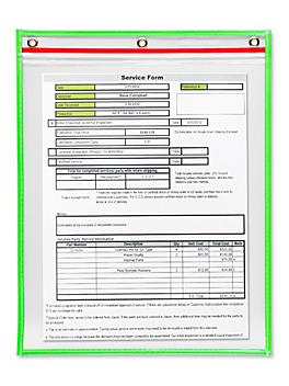Reclosable Job Ticket Holders - 11 x 14", Green S-22349G