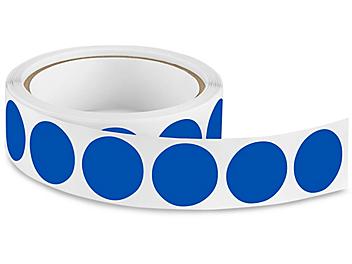 Blank Inventory Circle Labels - Royal Blue, 1" S-2235RY