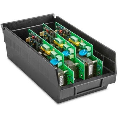Plastic Conductive Shelf Bins - 7 x 12 x 4" S-22363
