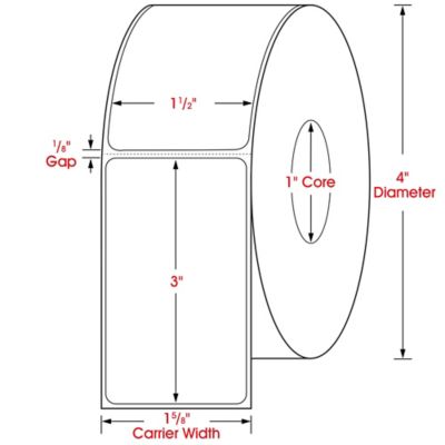 Desktop Direct Thermal Labels - 1 1/2 x 3
