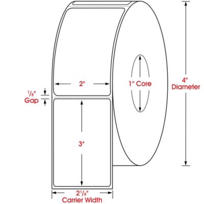 Desktop Direct Thermal Labels - 2 x 3