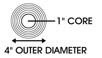 1 in. Core and 5 in. Outer Diameter