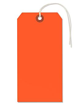 Fluorescent Tags - #8, 6 1/4 x 3 1/8", Pre-strung, Red S-2237RPS