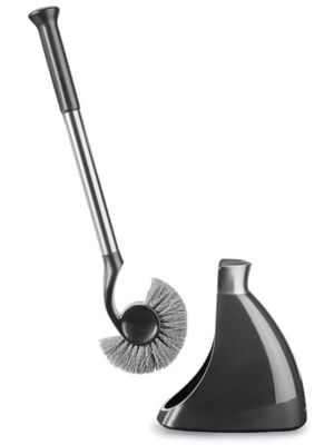 simplehuman Plunger and Caddy - White - ULINE - S-24668W