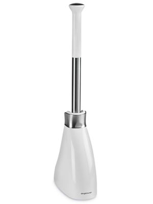 simplehuman&reg; Toilet Bowl Brush and Caddy - White S-22385W