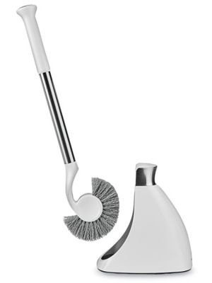 simplehuman® Toilet Bowl Brush and Caddy - White S-22385W - Uline