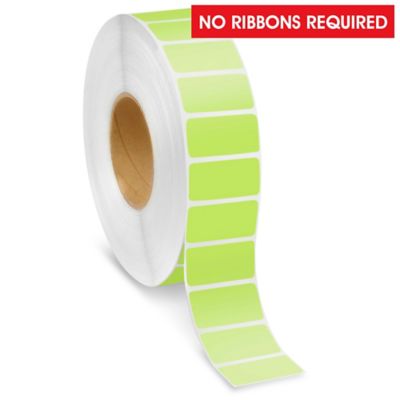 Industrial Direct Thermal Labels - Green, 2 x 1