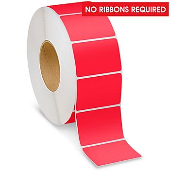 Industrial Direct Thermal Labels - Red, 3 x 2" S-22388R