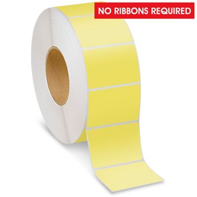 Industrial Direct Thermal Labels - Yellow, 3 x 2" S-22388Y