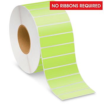 Industrial Direct Thermal Labels - Green, 4 x 1" S-22389G