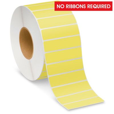 Industrial Direct Thermal Labels - Yellow, 4 x 1" S-22389Y