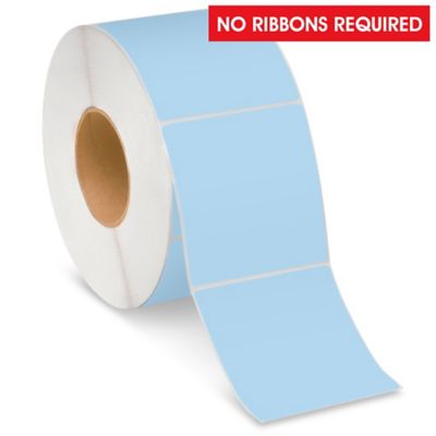 Industrial Direct Thermal Labels - Blue, 4 x 4" S-22390BLU