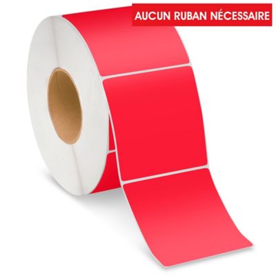 Industrial Direct Thermal Labels - Red, 4 x 4" S-22390R