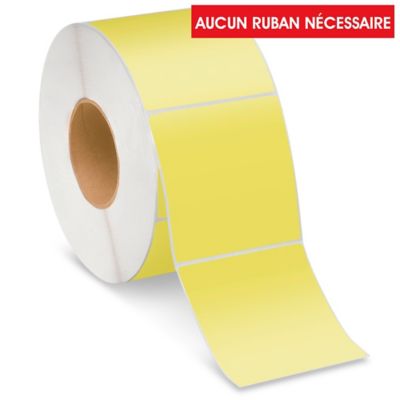 Industrial Direct Thermal Labels - Yellow, 4 x 4" S-22390Y
