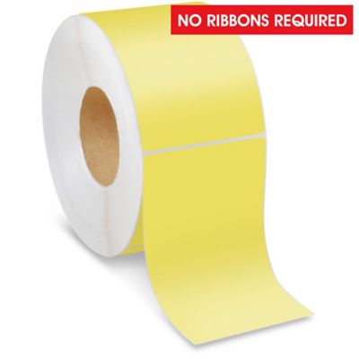 Industrial Direct Thermal Labels - Yellow, 4 x 6 1/2" S-22391Y