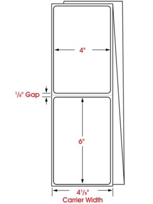 Fanfold Direct Thermal Labels - 4 x 6