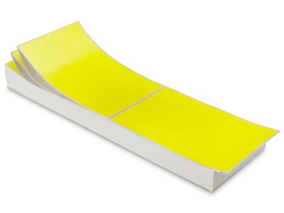 Removable Adhesive Rectangle Labels - Fluorescent Yellow, 3 x 5 S-24300Y -  Uline