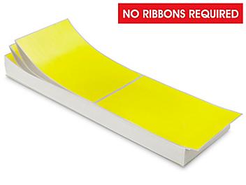 Fanfolded Industrial Direct Thermal Labels - 4 x 6", Yellow S-22397