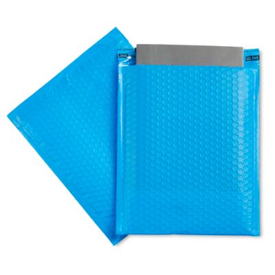 Uline Economy Colored Poly Bubble Mailers 2 8 1/2 x 12", Blue S